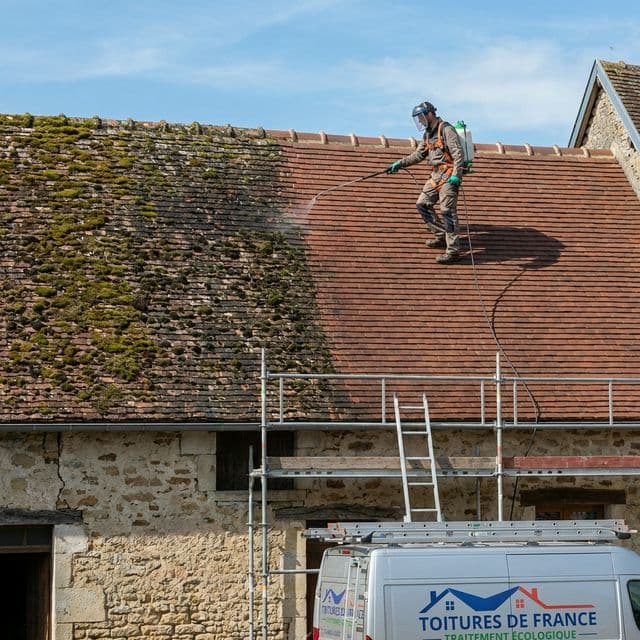 Démoussage de toiture : Pourquoi le chlore/javel est strictement interdit