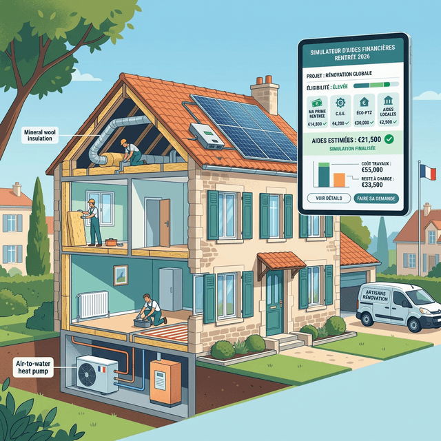 Simulation aides 2026 : Calculez vos primes pour une rénovation globale